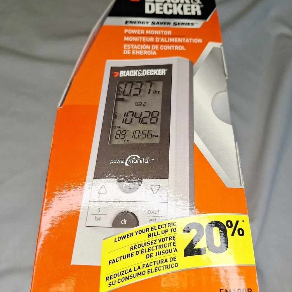 New Black & Decker Energy Saver Series EM100B Power Monitor LCD Display 2008